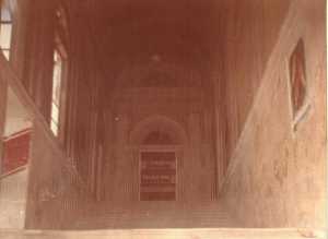 Great entrance hall and stairs of the Palazzo Laderchi