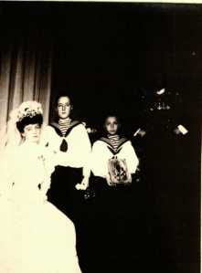 Lola with Cesare and Giorgio (who holds the icon).