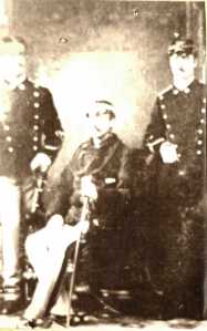 Cesare Ruggeri with his sons Paolo and Carlo in Savona in 1884